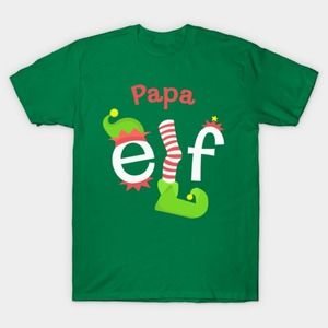 Papa Elf Matching Family Christmas Tee